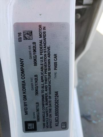 2016 CHEVROLET SPARK EV 2 KL8CL6S00GC621244