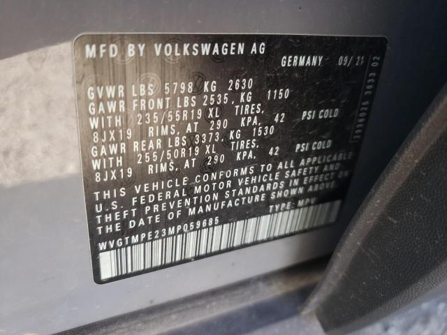 2021 VOLKSWAGEN ID.4 PRO S WVGTMPE23MP059685