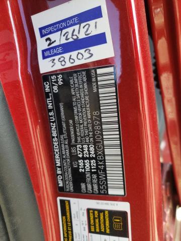 2016 MERCEDES-BENZ C300 4MATI 55SWF4KBXGU098978
