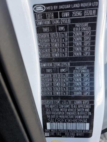 SALCR2FX3KH803594 Land Rover Discovery Sport Hse