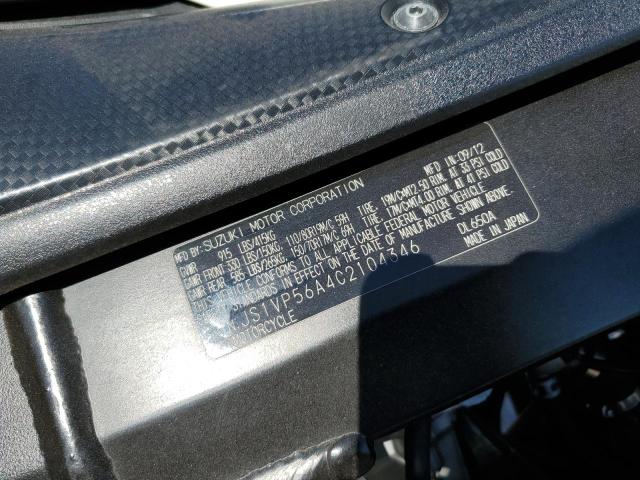 2012 SUZUKI DL650 A JS1VP56A4C2104346