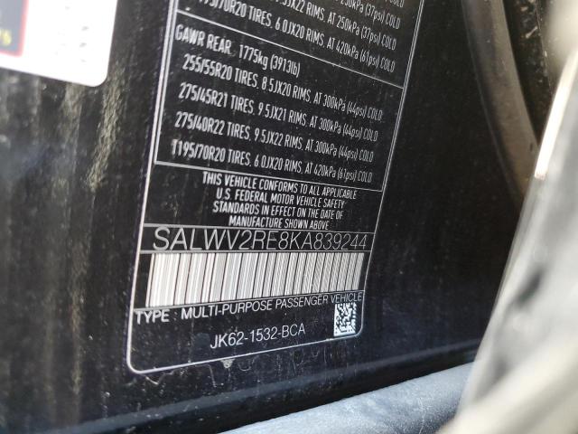 SALWV2RE8KA839244 Land Rover Range Rover Sport Supercharged Autobiography