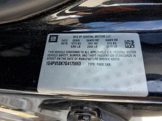 2016 BUICK VERANO 1SV 1G4PV5SK7G4175663