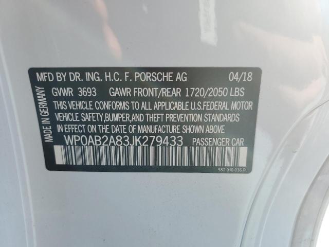 2018 PORSCHE CAYMAN S WP0AB2A83JK279433