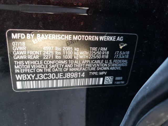 2018 BMW X2 SDRIVE2 WBXYJ3C30JEJ89814