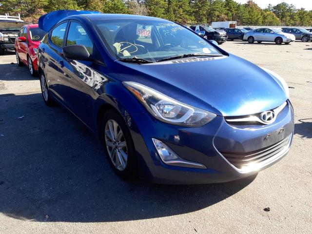 VIN: 5NPDH4AE8GH654351 Auction: COPART Lot: 63286472 Location: NY - LONG ISLAND 5NPDH4AE8GH654351 HYUNDAI ELANTRA 2016 BLUE Photo 1
