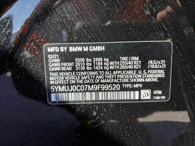 2021 BMW X4 M COMPE 5YMUJ0C07M9F99520