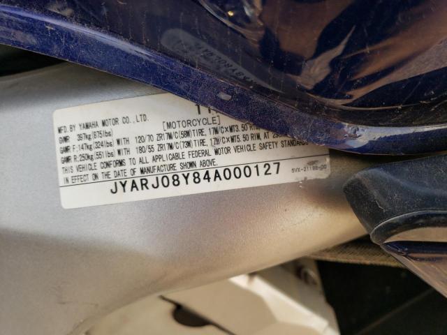 2004 YAMAHA FZ6 SC JYARJ08Y84A000127