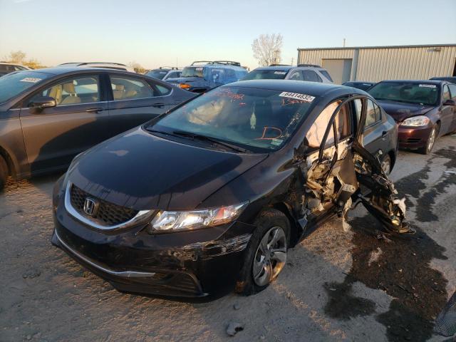 VIN: 19XFB2F53FE200342 Auction: COPART Lot: 64414832 Location: KS - KANSAS CITY EAST 19XFB2F53FE200342 HONDA CIVIC 2015 BLACK Photo 2