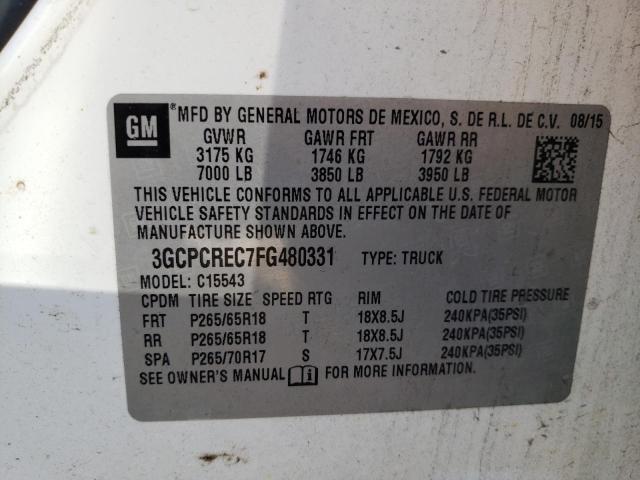 2015 CHEVROLET SLVRD 1500 3GCPCREC7FG480331