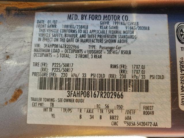 3FAHP08167R202966 Ford FUSION SEL