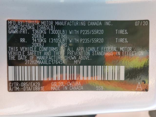 2020 LEXUS RX 350 - 2T2HZMAAXLC176454