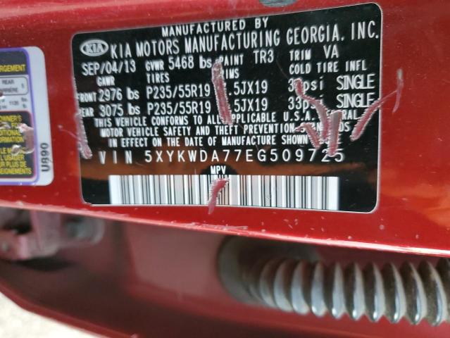 5XYKWDA77EG509725 KIA SORENTO SX