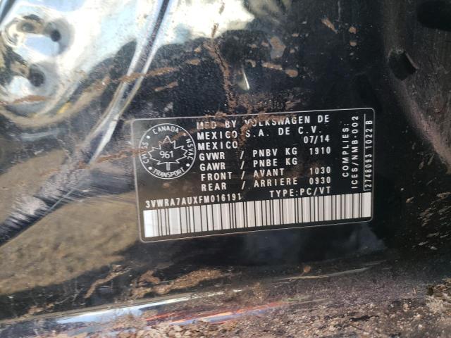 2015 VOLKSWAGEN GOLF TDI 3VWRA7AUXFM016191