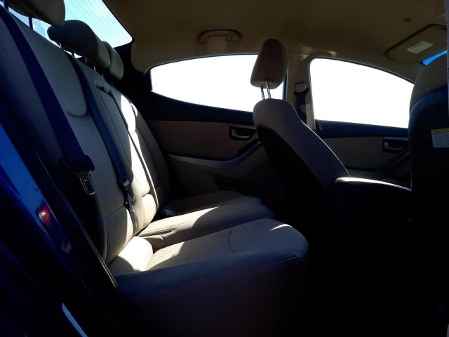 VIN: 5NPDH4AE8GH654351 Auction: COPART Lot: 63286472 Location: NY - LONG ISLAND 5NPDH4AE8GH654351 HYUNDAI ELANTRA 2016 BLUE Photo 6