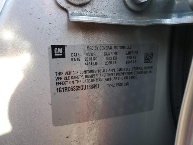 2016 CHEVROLET VOLT LTZ 1G1RD6S55GU138491