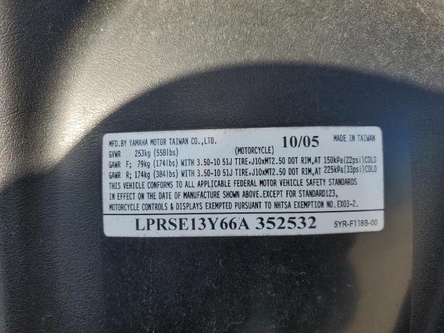 2006 YAMAHA YJ125 LPRSE13Y66A352532