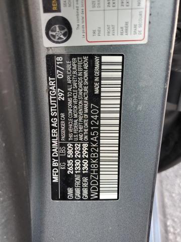 2019 MERCEDES-BENZ E 63 AMG-S WDDZH8KB2KA512407