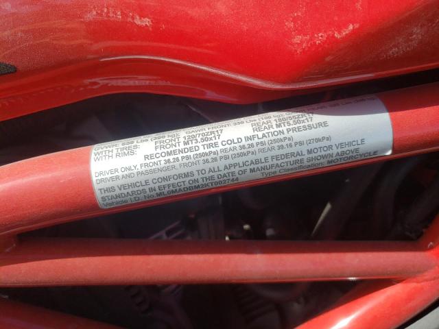 2019 DUCATI MONSTER 79 ML0MADBM2KT002744