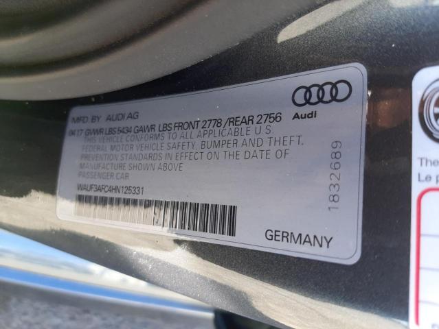 2017 AUDI A6 COMPETI WAUF3AFC4HN125331