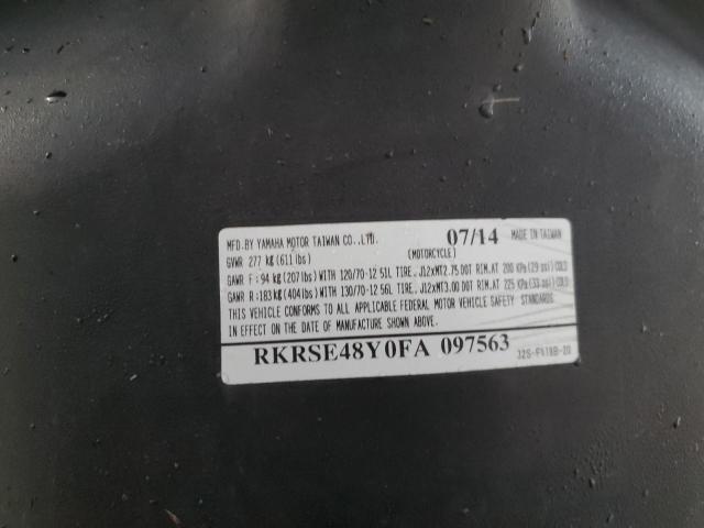2015 YAMAHA YW125 RKRSE48Y0FA097563