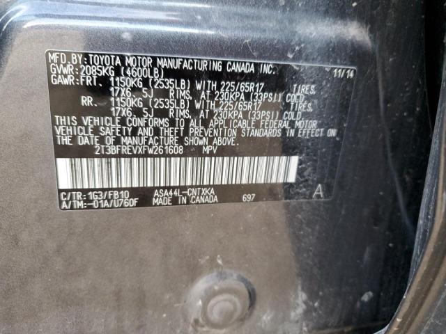 2015 TOYOTA RAV4 LE - 2T3BFREVXFW261608