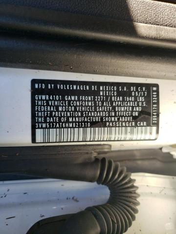 2017 VOLKSWAGEN BEETLE S/S 3VW517AT6HM821310