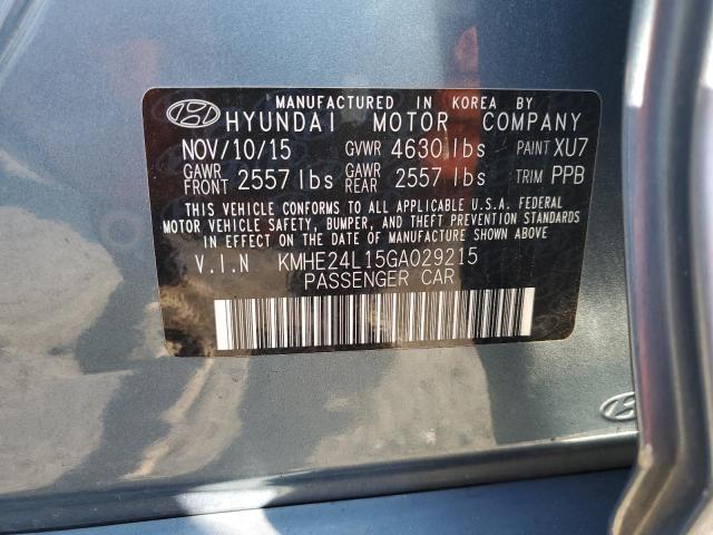 2016 HYUNDAI SONATA HYB - KMHE24L15GA029215