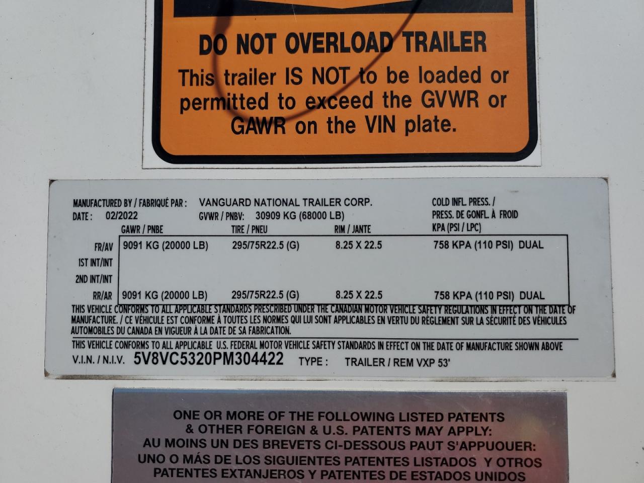 5V8VC5320PM304422 GREAT DANE TRAILER TRAILER 2023