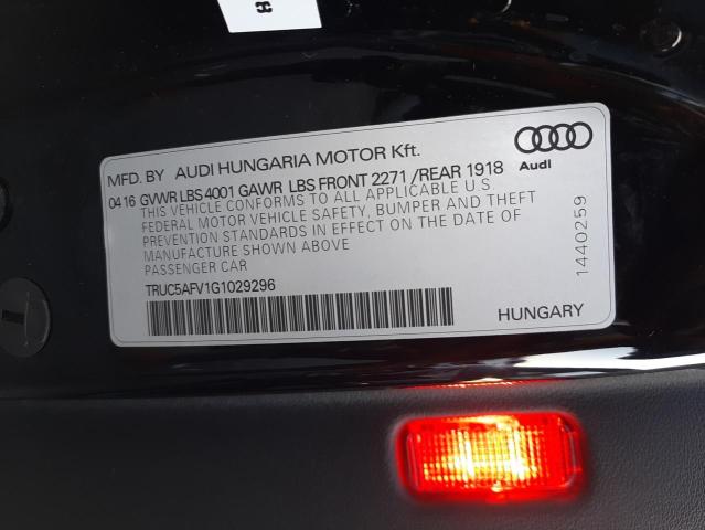 2016 AUDI TT TRUC5AFV1G1029296