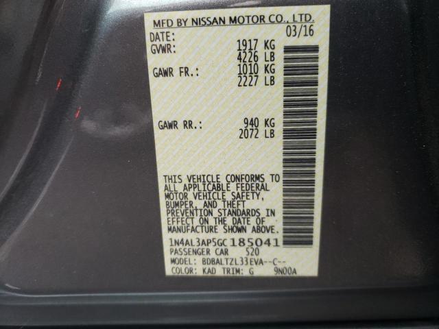 2016 NISSAN ALTIMA 2.5 - 1N4AL3AP5GC185041