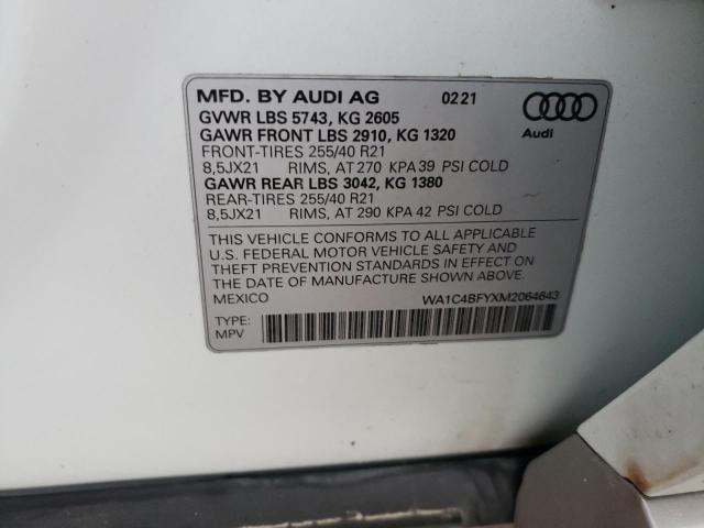 2021 AUDI SQ5 PRESTI WA1C4BFYXM2064643