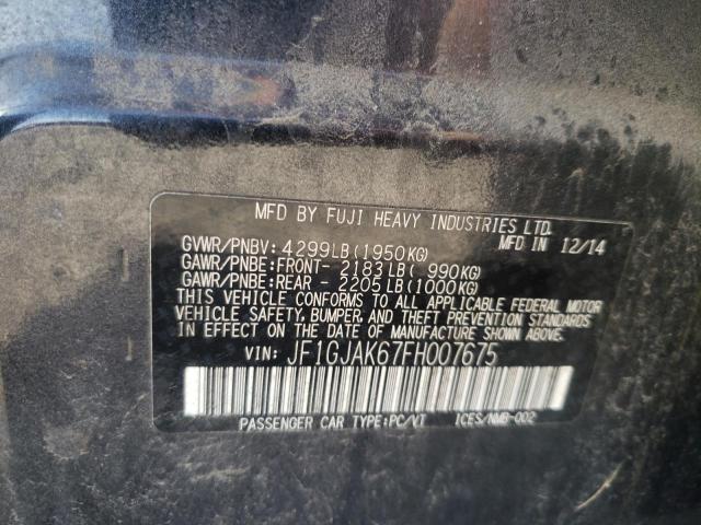 JF1GJAK67FH007675 Subaru Impreza Premium Plus