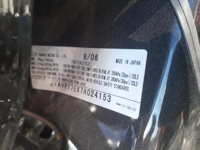 2007 YAMAHA XV1700 A JYAVP17EX7A024153