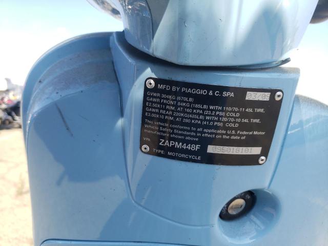 2009 VESPA LX 150 ZAPM448F095018101