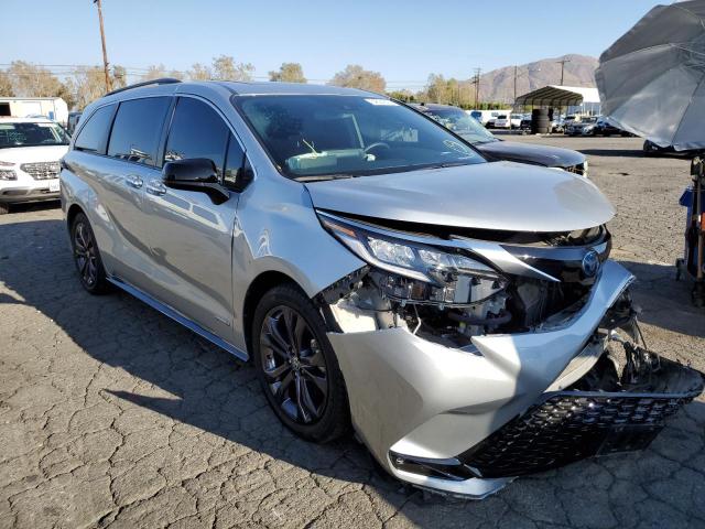 Salvage cars for sale from Copart Colton, CA: 2021 Toyota Sienna XSE