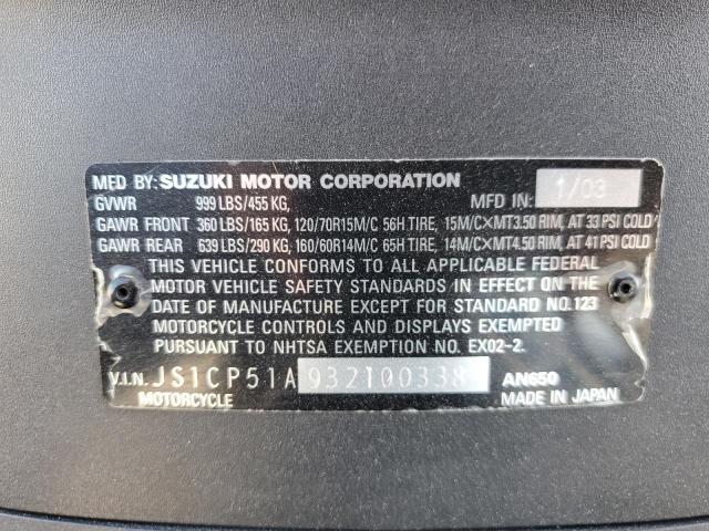 2003 SUZUKI AN650 K3 JS1CP51A932100338