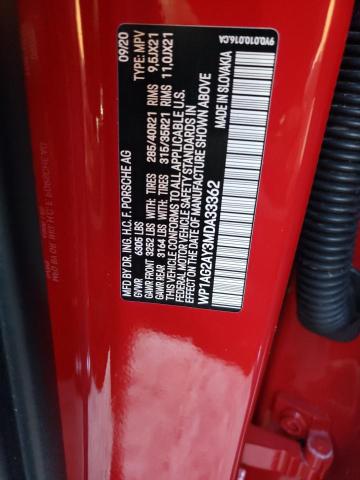 2021 PORSCHE CAYENNE GT - WP1AG2AY3MDA33362