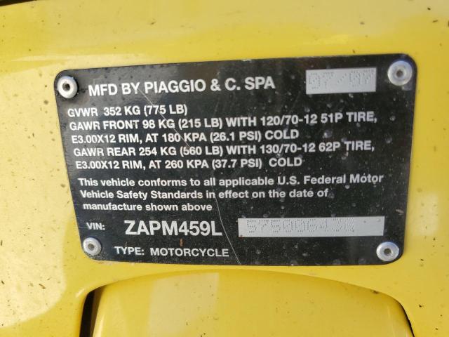 2007 VESPA GTS 250 ZAPM459L575006436