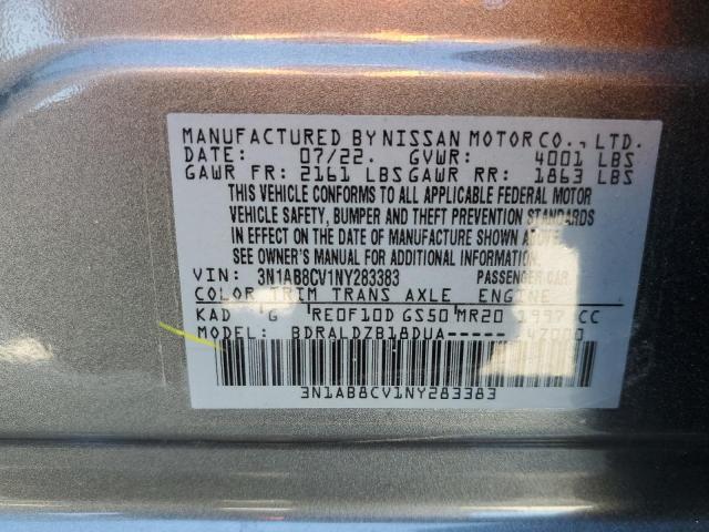 2022 NISSAN SENTRA SV - 3N1AB8CV1NY283383