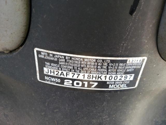 2017 HONDA NCW50 JH2AF7718HK100297