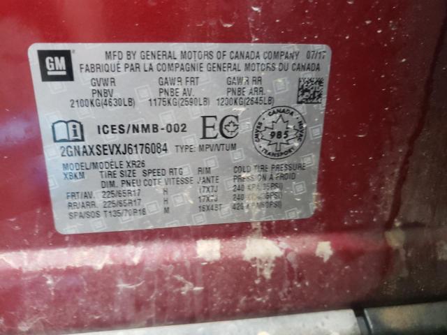 2018 CHEVROLET EQUINOX LT - 2GNAXSEVXJ6176084