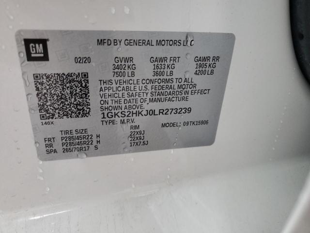 2020 GMC YUKON 1GKS2HKJ0LR273239