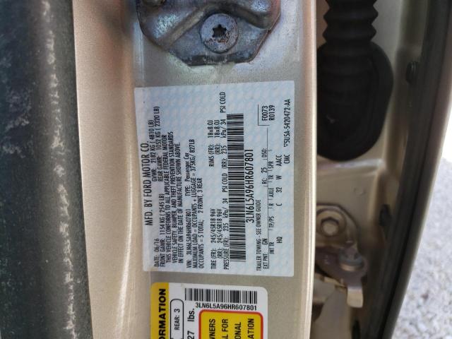 2017 LINCOLN MKZ PREMIE 3LN6L5A96HR607801
