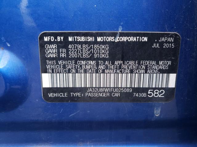 2015 MITSUBISHI LANCER GT JA32U8FW1FU025089