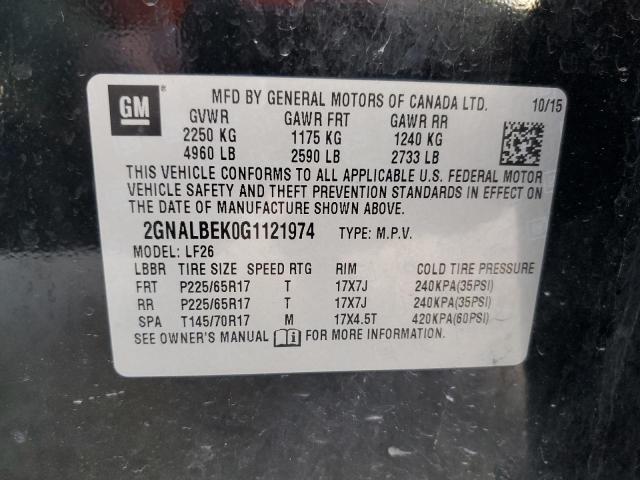 2016 CHEVROLET EQUINOX LS - 2GNALBEK0G1121974