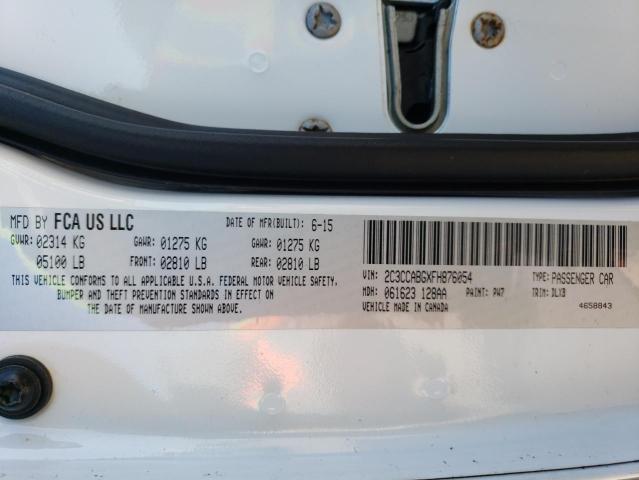 2015 CHRYSLER 300 V6 2C3CCABGXFH876054