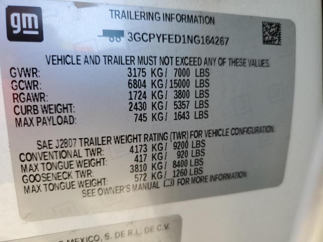 2022 CHEVROLET SILVERADO2 3GCPYFED1NG164267