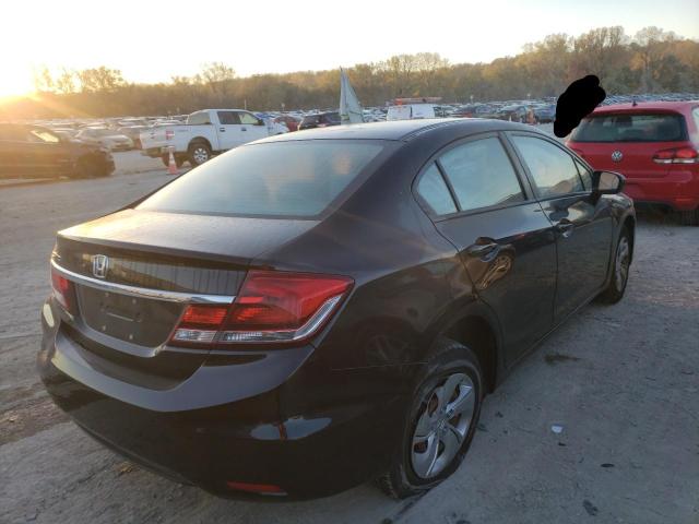 VIN: 19XFB2F53FE200342 Auction: COPART Lot: 64414832 Location: KS - KANSAS CITY EAST 19XFB2F53FE200342 HONDA CIVIC 2015 BLACK Photo 4
