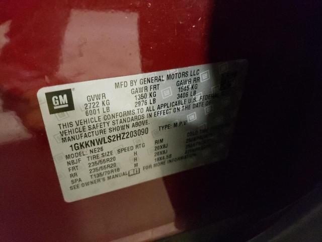 1GKKNWLS2HZ203090 GMC Acadia Slt-2